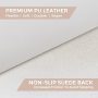 Grey Desk Mat with Portable Laptop Stand, Waterproof, PU Leather Desk Pad for Keyboard and Mouse, Writing Mat for Home/Office, Desk Protection Blotter (Grey Desk Mat + Laptop Stand) - Image 2