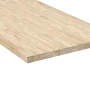Unfinished Hevea Solid Wood Butcher Block Countertop, Standard Countertop, 50 in. L x 25 in. D, Square Edge - Image 1