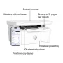 HP - LaserJet M140w Wireless AI-Enabled Black and White Laser Printer - White - Image 3