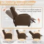 Vineego Massage Sofa Chair,Adjustable Fabric Recliner Home Theater Seating with Padded Backrest and Thick Seat Cushion ,Brown - Image 4