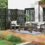 2 ft. x 4 ft. Black Freesia Polypropylene Decorative Screen Panel - Image 4