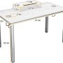 sogesfurniture Gaming Computer Desk, 47 inches Desk Gaming Table Workstation Desk with Display Stand and Cable Management and Headphone Holder, Teak BHUS-AC14BB - Image 5