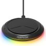 RapidX Prismo RGB Wireless Charger,10W Max Fast Wireless Charging Pad Compatible with iPhone 14/14 Plus/14 Pro/14 Pro Max/13/13 Mini/SE 2022/12/11/X/8,Samsung Galaxy S22/S21/S20,AirPods Pro 2(Black) - Image 6