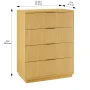 Better Homes & Gardens Lillian Fluted 4-Drawer Dresser, Natural Pine - Image 4