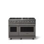Viking - 48 in. Wide 8 Burner Pro 5 Series 6.1 Cu. Ft. Freestanding Sealed Burner Gas Convection Range - Damascus Gray - Damascus Gray - Image 1