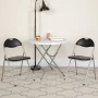 Flash Furniture HERCULES Series Black Vinyl Metal Folding Chair with Carrying Handle - Image 4
