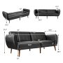 3 Seat Convertible Sofa Bed with Adjustable Backrest - Image 4