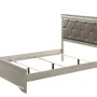 5 piece Amalia Queen Champagne Silver Upholstered Panel Bedroom Set - Image 2