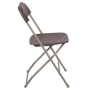 Brown Metal Folding Chair (Set of 10) - Black - Image 4