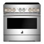 JennAir - 36 in. Wide 4 Elements RISE 5.1 Cu. Ft. Freestanding Electric Induction Range - Stainless Steel - Image 1