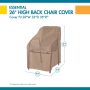 Duckcovers Essential 28 in. W x 35 in. D x 35 in. H Latte High Back Chair Cover - Image 6