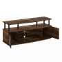 Furinno JAYA Large Entertainment Center Hold up to 55-IN TV, Amber Pine/Black - Image 4