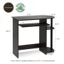 Furinno Engineered Wood Simplistic Computer Desk in Dark Brown/Black - Image 2