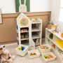 Multipurpose Toy Chest and Bookshelf for Bedroom with Mobile Trolley - Image 1