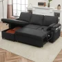Vesna L-shape 81" Wide Space-Saving Sleeper Sofa Upholstered Pull-out Sofa Bed - Image 4