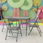 Flash Furniture Mindy Kids 5-Piece Folding Square Activity Table and Chairs Set, Gray - Image 5