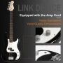 Costway Black Full Size 4 String Electric Bass Guitar with Strap Guitar Bag Amp Cord - Image 5