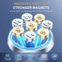 [8 Powerful Magnets] Humixx Phone Holder for Car Air Vent [Durable ＆ Sturdy] Magnetic Car Phone Holder Mount 360° Rotation Car Vent Clip Fit for iPhone 12 11 Pro Max Samsung Galaxy S21, Silver - Image 5
