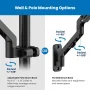 Ergonomic Full Motion Laptop Arm for Wall or Pole Mounting for 10 in. - 15.6 in Laptops - Image 6