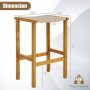 Patio Wood Bar Stools Set of 2/4 - 2 Pieces - Image 3