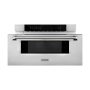 ZLINE - Autograph 30 in. 1.2 cu. ft. Built-in Microwave Drawer and Polished Gold Nickel Handle - Stainless Steel - Image 2