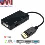 3 In 1 Displayport DP Male To HDMI/DVI/VGA Female Adapter Converter Cable 1080P - Image 1