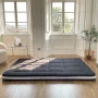 Futon Mattress, Padded Japanese Floor Mattress Quilted Bed Mattress Topper, Extra Thick Folding Sleeping Pad, Twin Size - Image 2