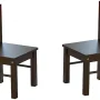 UTEX Child's Wooden Chair Pair for Play or Activity, Set of 2, Espresso - Image 1