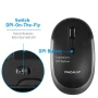 Silent Wireless Bluetooth Mouse for Mac/PC, Compact Design :Optical Sensor and DPI Switch 800/1200/1600, Black - Image 6