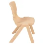 2-Pack Natural Plastic Stackable School Chair with 12 in. Seat Height - Image 2