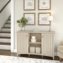 Bush Furniture Salinas Accent Storage Cabinet with Doors, Antique White - Image 2