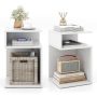 S-Shaped Side Table with Unique S-shaped Frame and 2 Open Compartments - Image 6