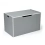 Grey and White Hinged Toy Storage Chest with Lid - Image 1