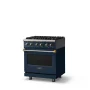 Viking - 30 in. Wide 4 Burner Pro 5 Series 4.7 Cu. Ft. Freestanding Sealed LP DF Convection Range with Brushed Brass Trim - Slate Blue - Image 2