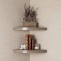 11.5 in. x 11.5 in. Rustic Weathered Oak Corner Radial Shelves (Set of 2) - Image 2