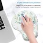 ITNRSIIET Ergonomic Mouse Pad with Gel Wrist Support Wrist Rest Smooth Surface Non-Slip PU Base Comfortable Office Supplies Pain Relief, 9.5 x 8 inches, Leaves and Branches - Image 3