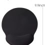 Mouse Pad with Wrist Rest Mouse Pad with Wrist Rest, Comfortable Laptop Mouse Pad, Ergonomic Pain Relief Mouse Pad with Non-Slip Pu Base for Office and Home, Black - Image 2