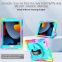 LTROP Case for iPad 9th/ 8th/ 7th Generation (2021/2020/2019), Shockproof 10.2” iPad Cover with Shoulder Strap Pen Holder Swivel Stand, Aqua Teal - Image 5