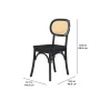 Better Homes & Gardens Camden Dining Chairs with Rattan and Solid Wood, Black Wood finish, by Dave & Jenny Marrs - Image 3