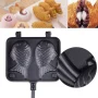 Kitchen Japanese Taiyaki Double Fish Shaped Hot Dessert Waffle Cake Maker Pan Japanese Pancake Double Pan Fry Pan Waffle Molds - Image 3