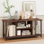 TV Stand Entertainment Center with Open Storage Shelves and Power Outlets to 50 Inches - Image 2