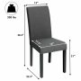 Set of 2 Fabric Upholstered Dining Chairs with Nailhead - Image 3