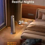 DREO - 30" Space Heater for Large Rooms, 120° Oscillation, Adjustable Thermostat, 5 Heat & 3 Fan levels, Solaris 818 - Silver - Image 4