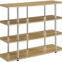 Convenience Concepts Designs2Go No Tools XL Highboy 4-Tier TV Stand 47.25" - Entertainment Center for TVs up to 55 Inches, Modern TV Console with Shelves for Living Room, Family Room, Light Oak - Image 6