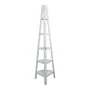 72 in. White Wood 5-shelf Ladder Bookcase - Image 4