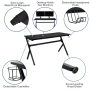 Flash Furniture 55" x 24" Extra Large Gaming Desk with Headphone Hook and Cup Holder - Free Mouse Pad - Image 5