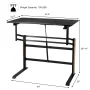 Costway Pneumatic Height Adjustable Standing Desk Sit to Stand Computer Desk Workstaion - Image 4