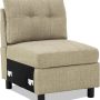 Sectional Sofa with Ottoman Set Fabric Living Room Corner Couch 6 Seat Modular L Shaped Couch for Home Office, Light Grey - Image 4