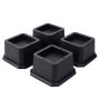 Furniture Bed Risers (4-Pack) Durable Heavy Duty Construction Bed Lifters - Image 1