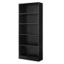 71 in. Black 5-Shelf Basic Bookcase with Adjustable Shelves - Image 6